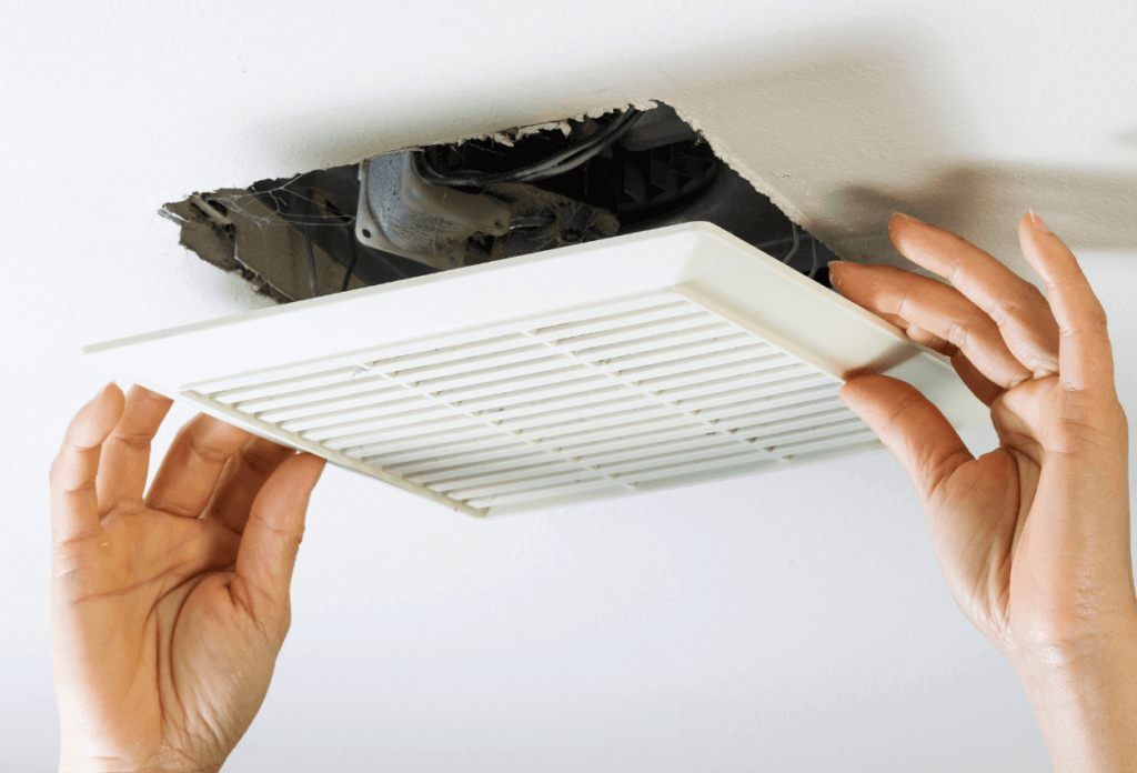 A picture of an indoor A/C vent.